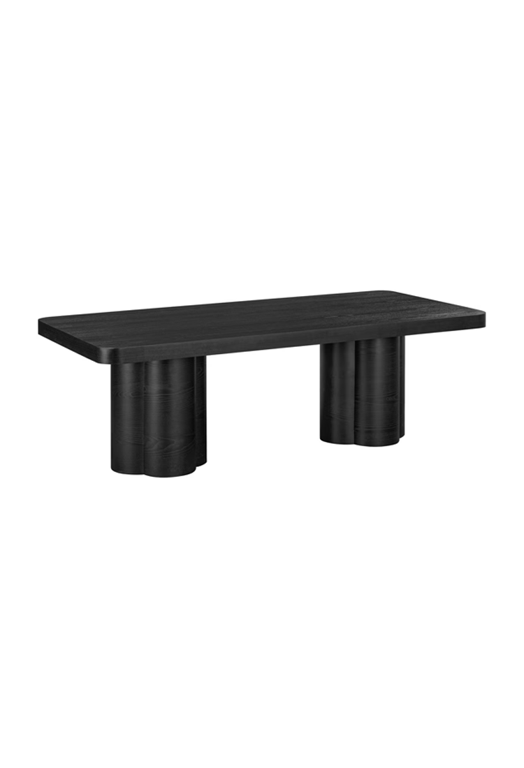 Table à manger en frêne Nookara, noire