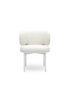 Chaise de salle à manger en lin crème Maurene
