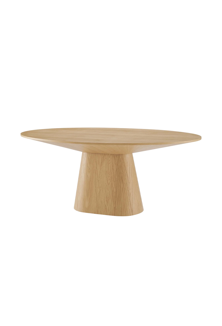 Table à manger ronde Quillon 75, chêne