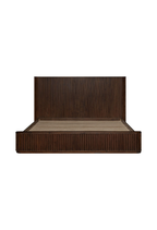 Lit King Cadenza en acacia, noyer