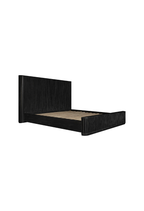 Lit Queen Cadenza en acacia, noir