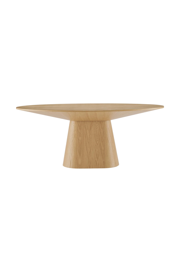 Table à manger ronde Quillon 75, chêne