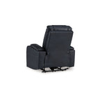 Callum Power Recliner Chair, Adjustable Headrest, Black Faux Leather