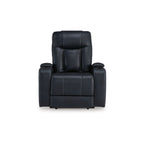 Callum Power Recliner Chair, Adjustable Headrest, Black Faux Leather