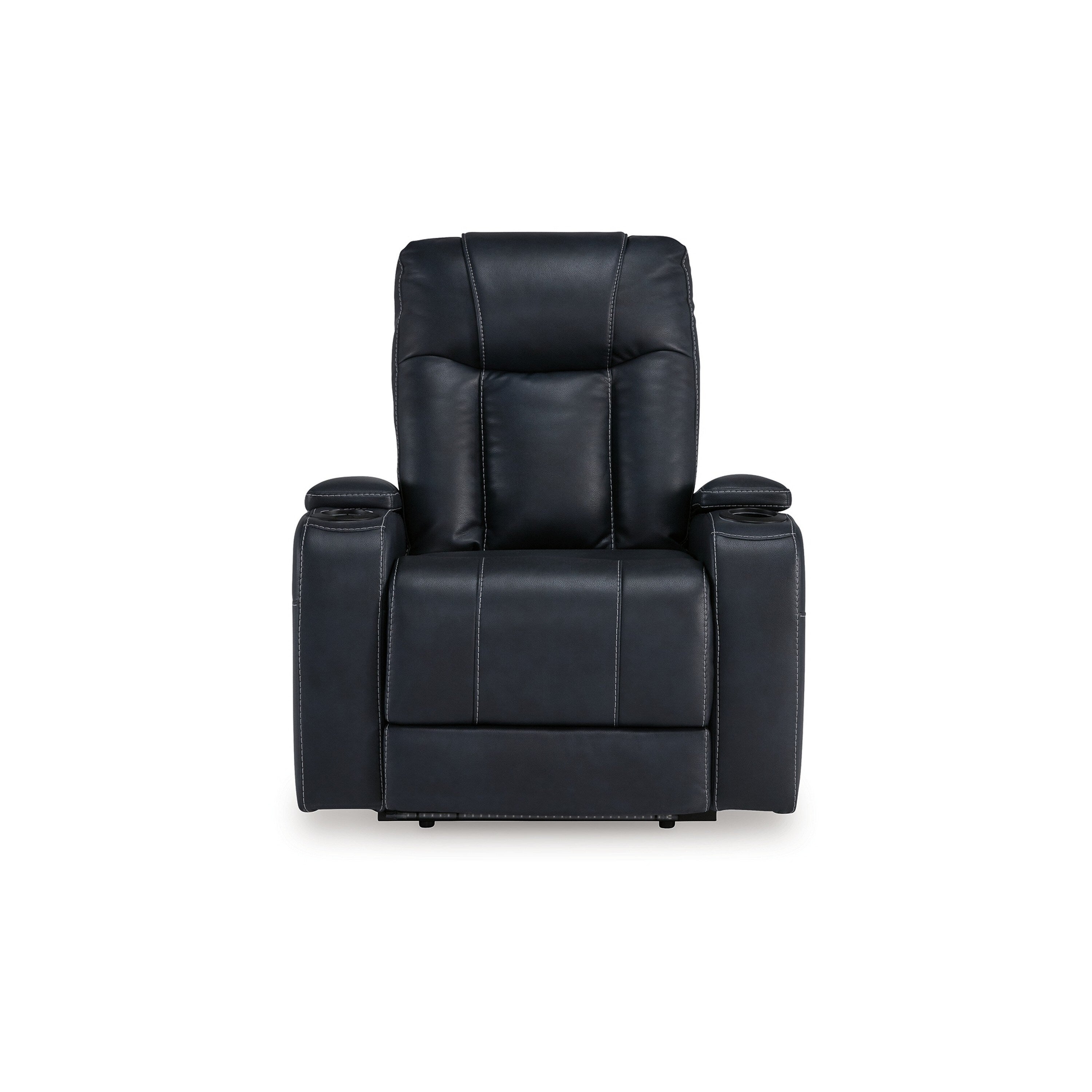 Callum Power Recliner Chair, Adjustable Headrest, Black Faux Leather