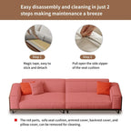 111.81 inch Versatile Solid Wood Compressible Sponge Sofa for Modern Living 4 seat