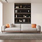 111.81 inch Versatile Solid Wood Compressible Sponge Sofa for Modern Living 4 seat