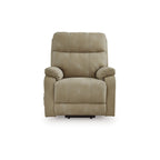 Corbin Power Lift Recliner Chair, Sand Faux Leather, Pillow Top Arms