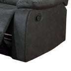 Corie Manual Recliner Chair, Pillow Cushioned, Dark Gray Faux Leather
