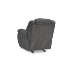Dane Manual Rocker Recliner Chair, Gray Polyester, Pillow Top Arms