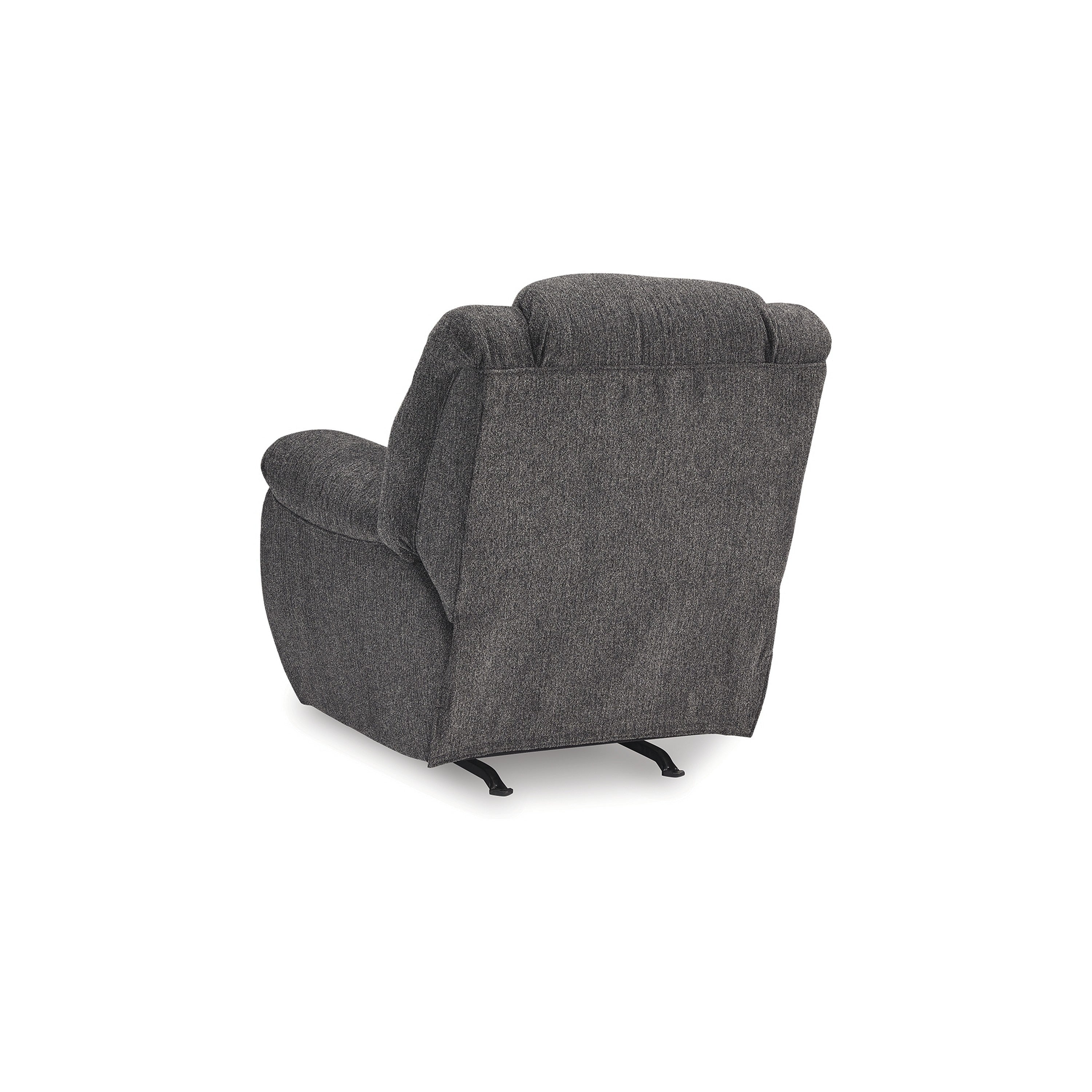 Dane Manual Rocker Recliner Chair, Gray Polyester, Pillow Top Arms