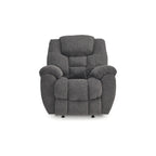 Dane Manual Rocker Recliner Chair, Gray Polyester, Pillow Top Arms