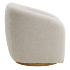Fauteuil en tissu Chennie, gris tourterelle