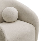Fauteuil en tissu Chennie, gris tourterelle