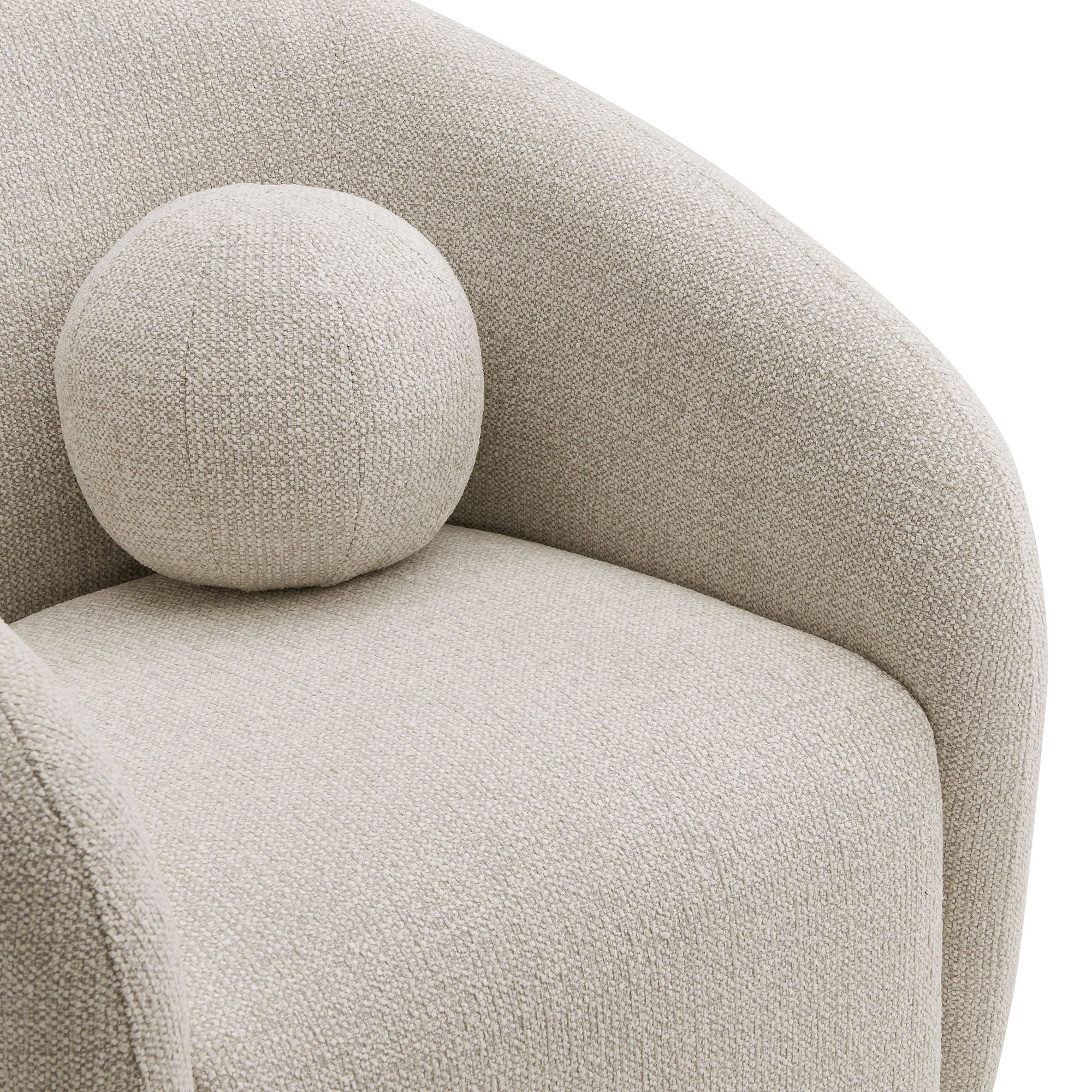 Fauteuil en tissu Chennie, gris tourterelle