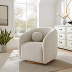 Fauteuil en tissu Chennie, gris tourterelle