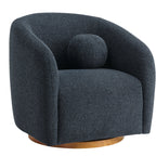 Fauteuil en tissu Chennie, bleu marine