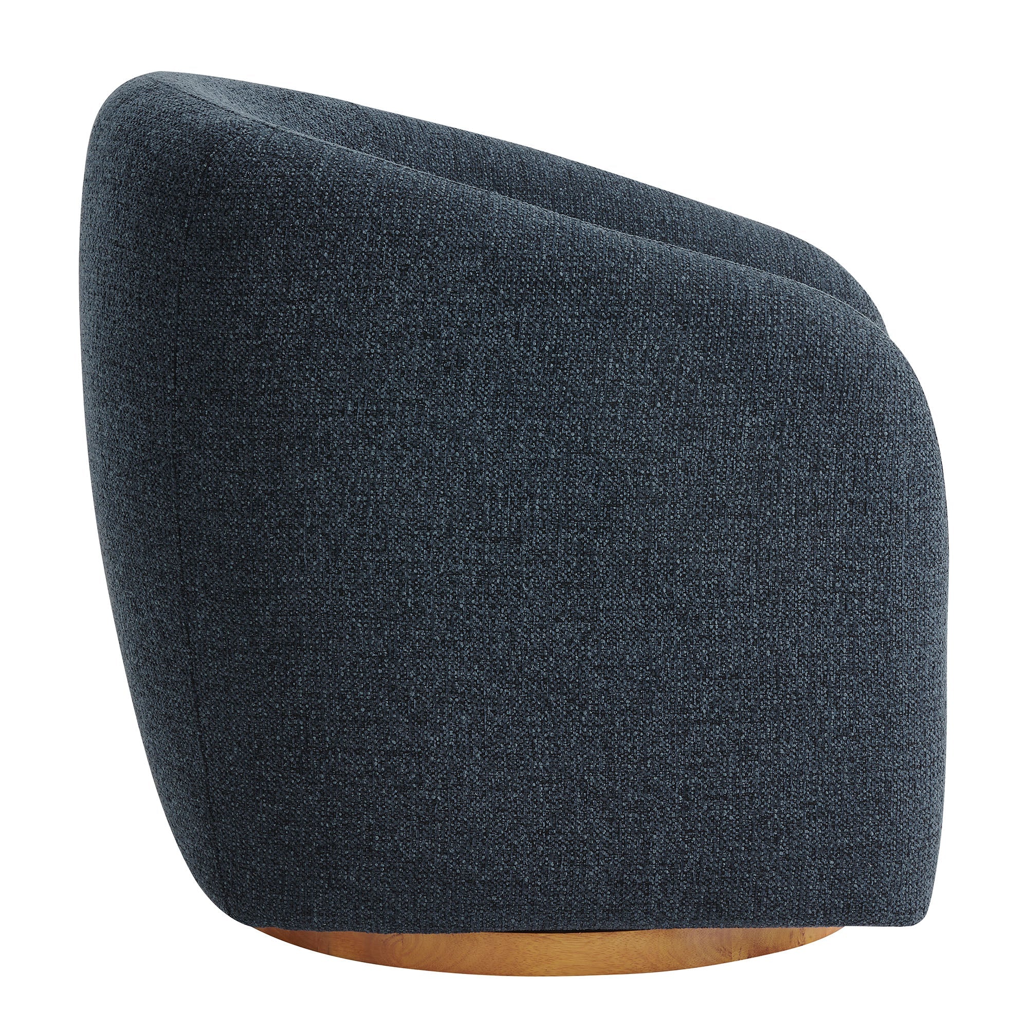 Fauteuil en tissu Chennie, bleu marine
