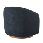 Fauteuil en tissu Chennie, bleu marine