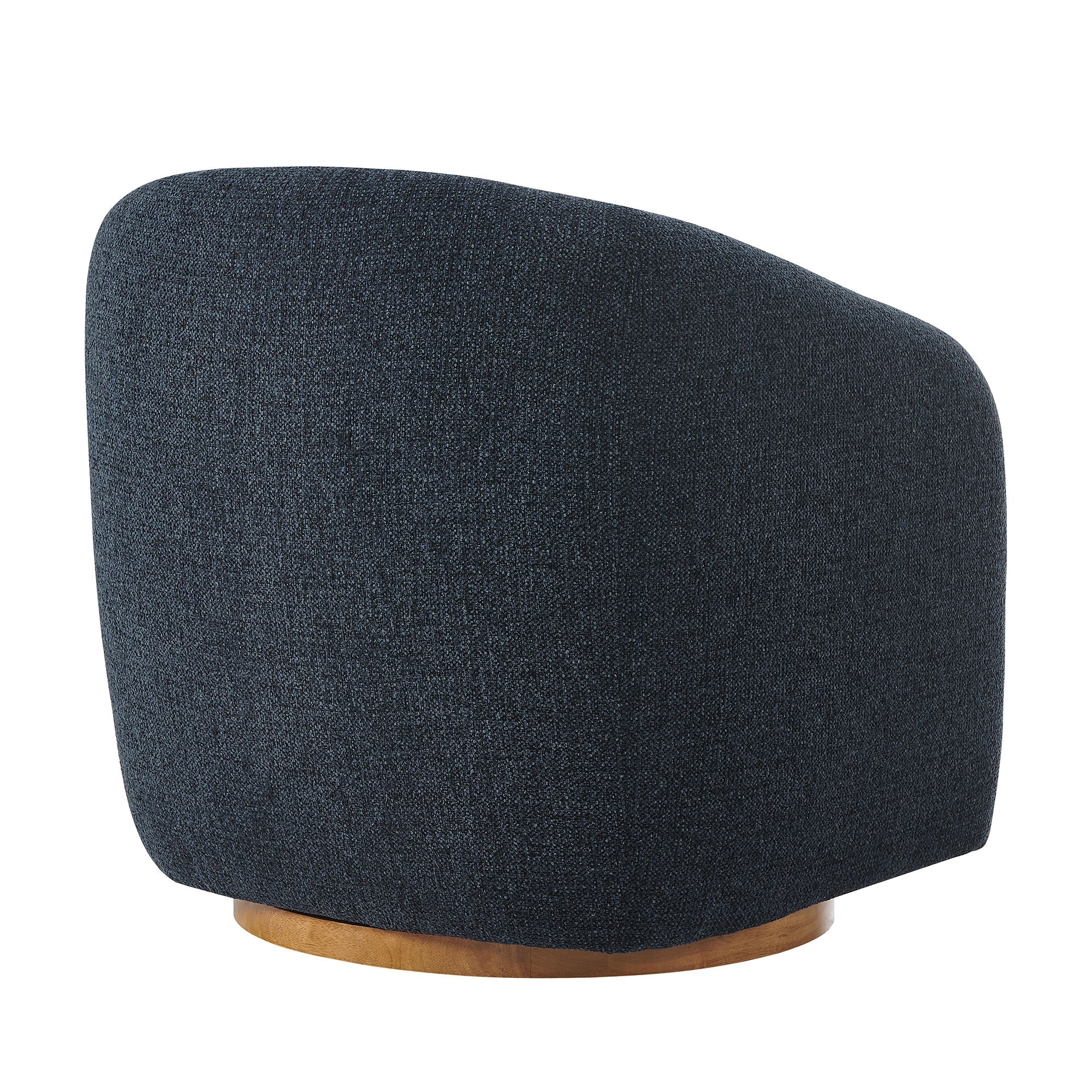Fauteuil en tissu Chennie, bleu marine