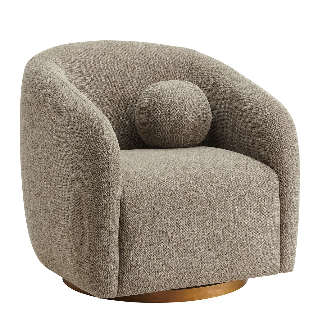 Fauteuil en tissu Chennie, taupe