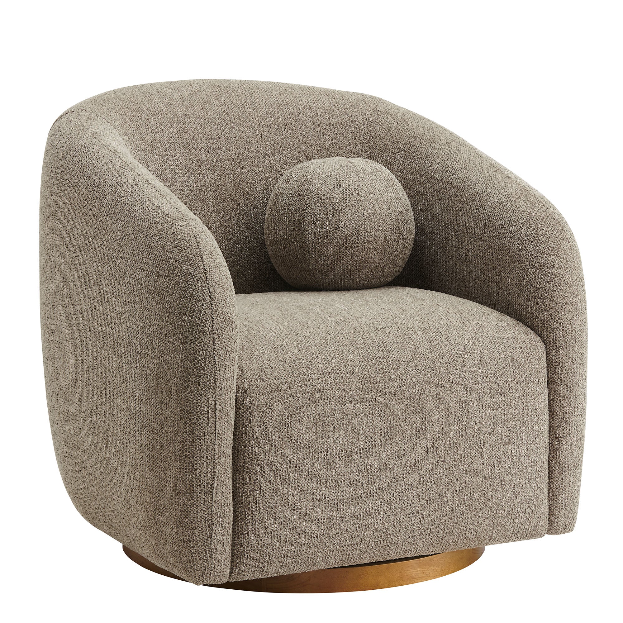 Fauteuil en tissu Chennie, taupe