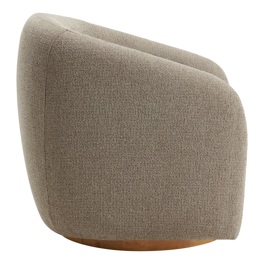 Fauteuil en tissu Chennie, taupe