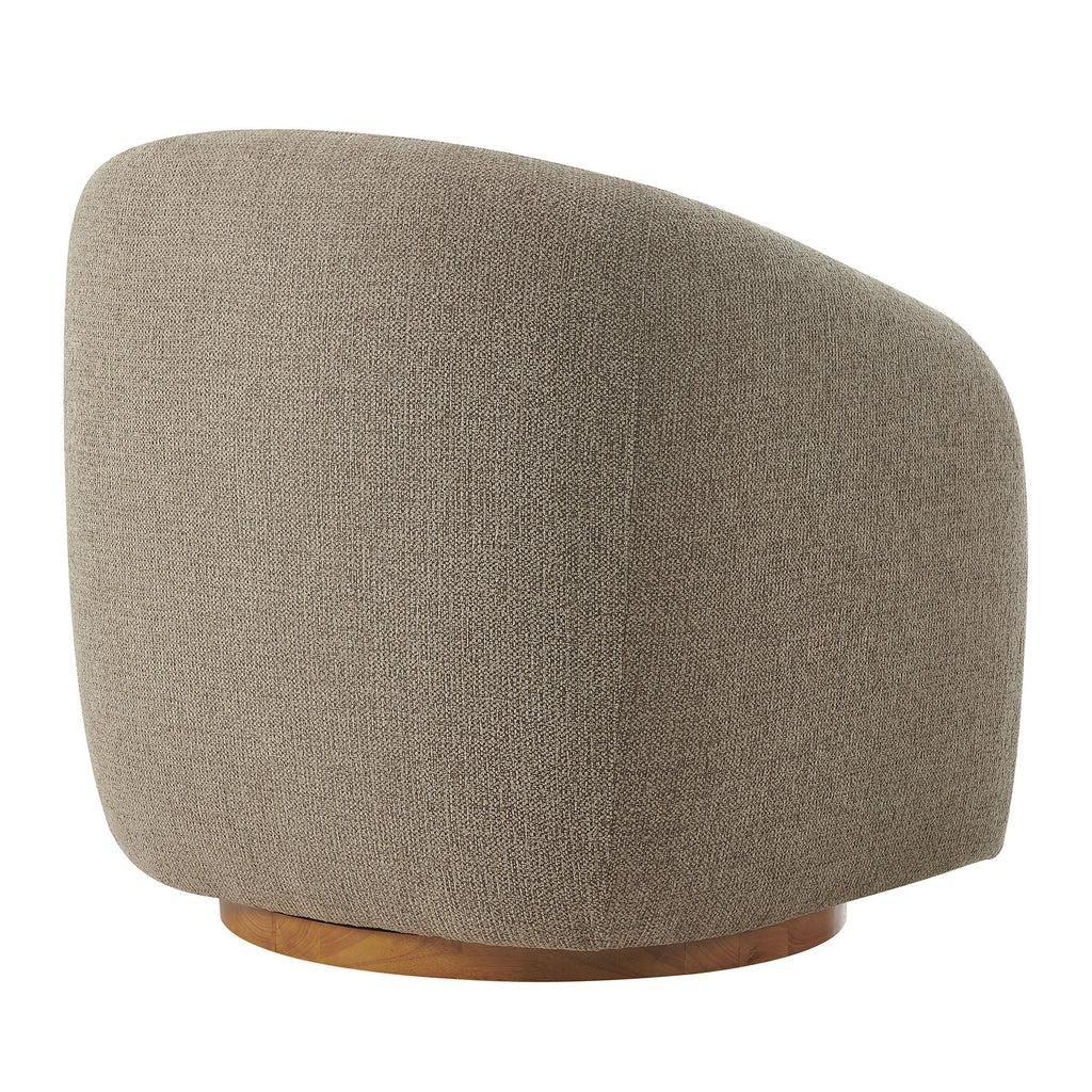 Fauteuil en tissu Chennie, taupe