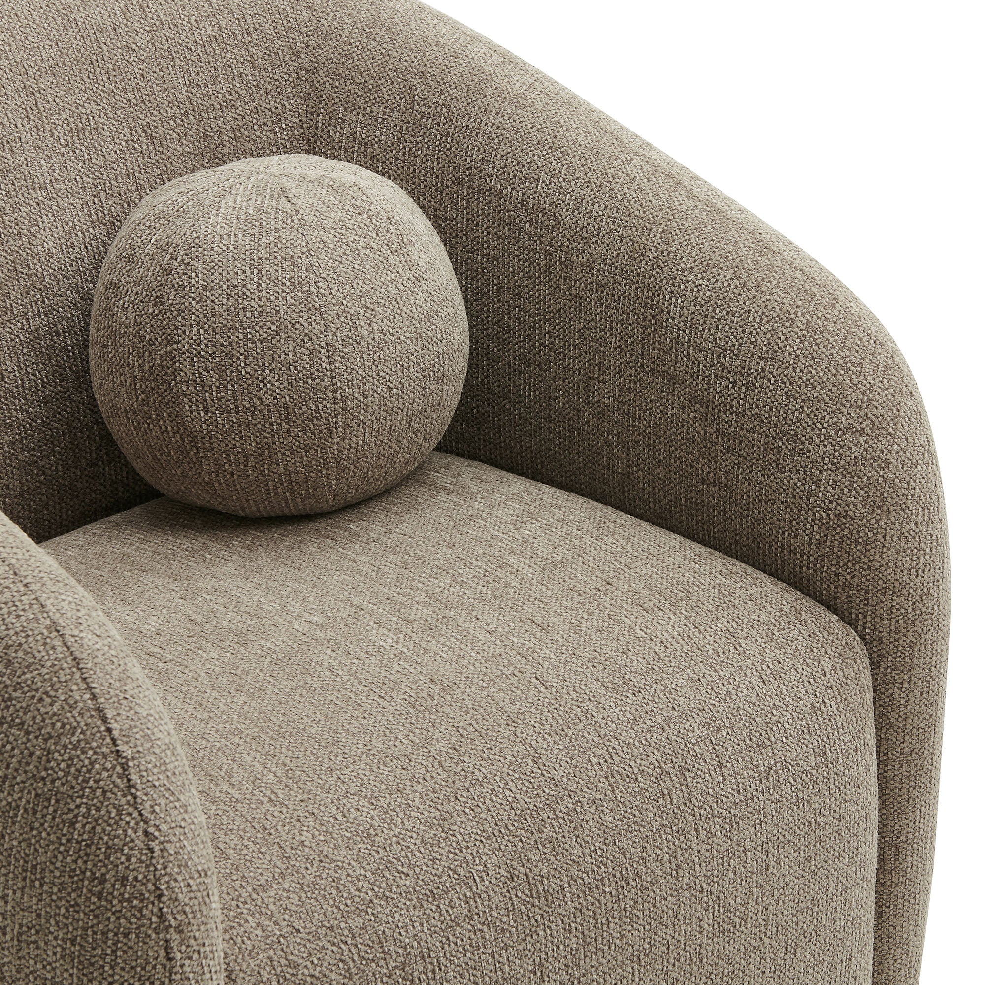 Fauteuil en tissu Chennie, taupe