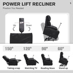 Electric Lift Recliner, Power Lift Recliner Chair with Waterproof Fabric