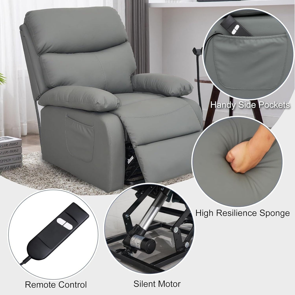 Electric Lift Recliner, Power Lift Recliner Chair with Waterproof Fabric