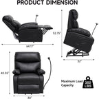 Electric Lift Recliner, Power Lift Recliner Chair with Waterproof Fabric