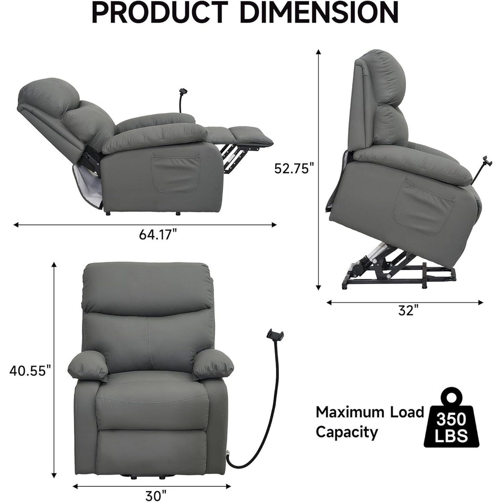 Electric Lift Recliner, Power Lift Recliner Chair with Waterproof Fabric