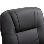 Faux Leather Manual Swivel Recliner Chair with Footrest, Armrest and Wrapped Wood Base