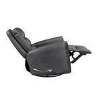 Glider Reclining Chair Swivel Motion Breathable Faux Leather Upholstery Luxury Living Room Furniture, Movie Chair
