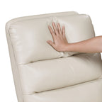 Glider Reclining Chair Swivel Motion Breathable Faux Leather Upholstery Luxury Living Room Furniture, Movie Chair