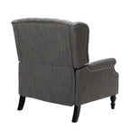 Jade Oversize Wide Chair Manual Recliner, Dark Gray Button Tuft