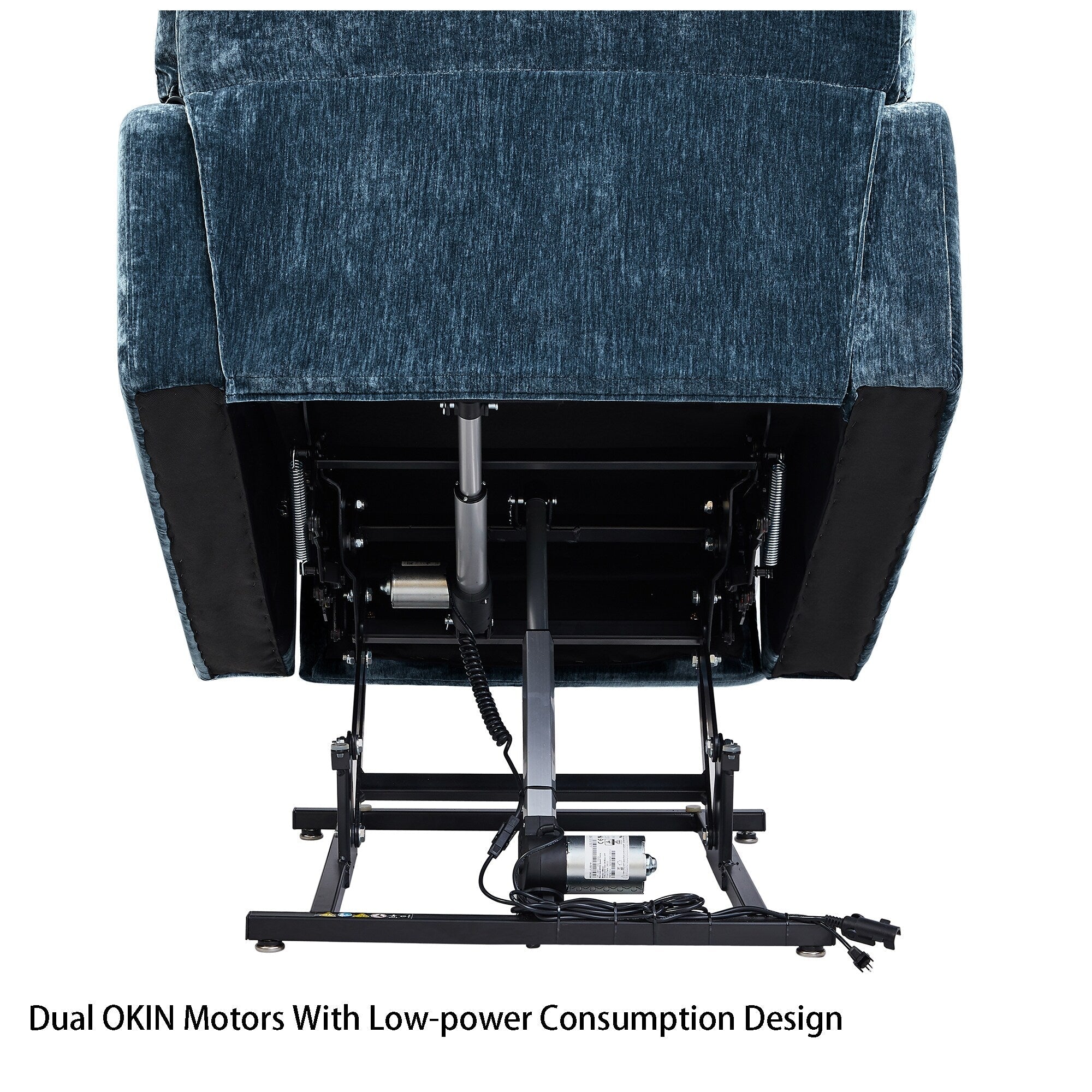Liyasi Dual OKIN Motor Power Lift Recliner Chair for Elderly Infinite Position Lay Flat 180° Recliner with Heat Massage
