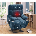Liyasi Dual OKIN Motor Power Lift Recliner Chair for Elderly Infinite Position Lay Flat 180° Recliner with Heat Massage