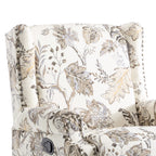 29'' W Pattern Floral Swivel Manual Push Back Recliner Glider Chair