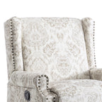 29'' W Pattern Floral Swivel Manual Push Back Recliner Glider Chair