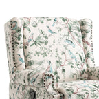 29'' W Pattern Floral Swivel Manual Push Back Recliner Glider Chair