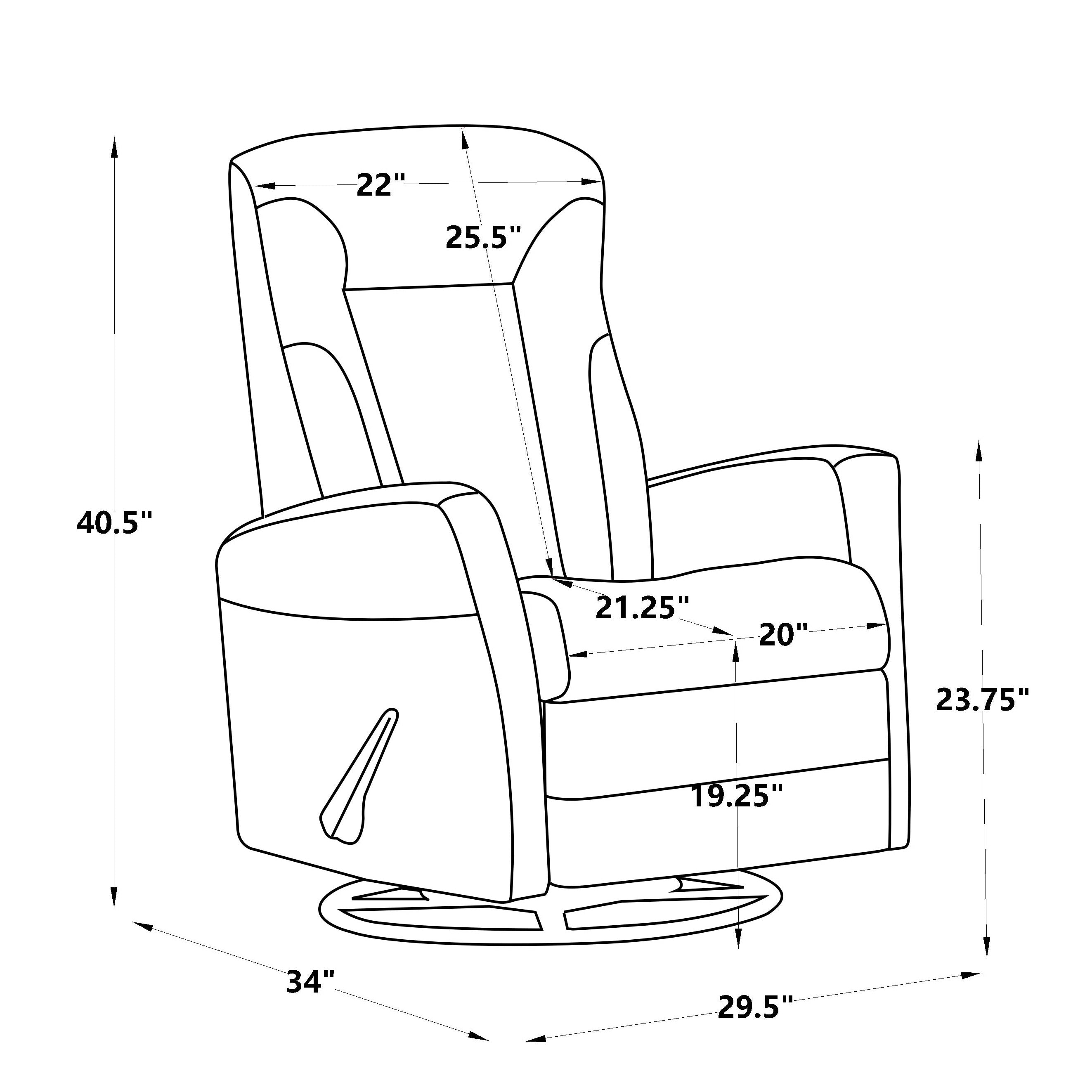 29.5 Width Glider Recliner Rocker Recliner Swivel Recliner Chair