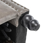 2 Set Manual Pushback Recliner Chair with Nailhead Trim