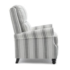 2 Set Manual Pushback Recliner Chair with Nailhead Trim