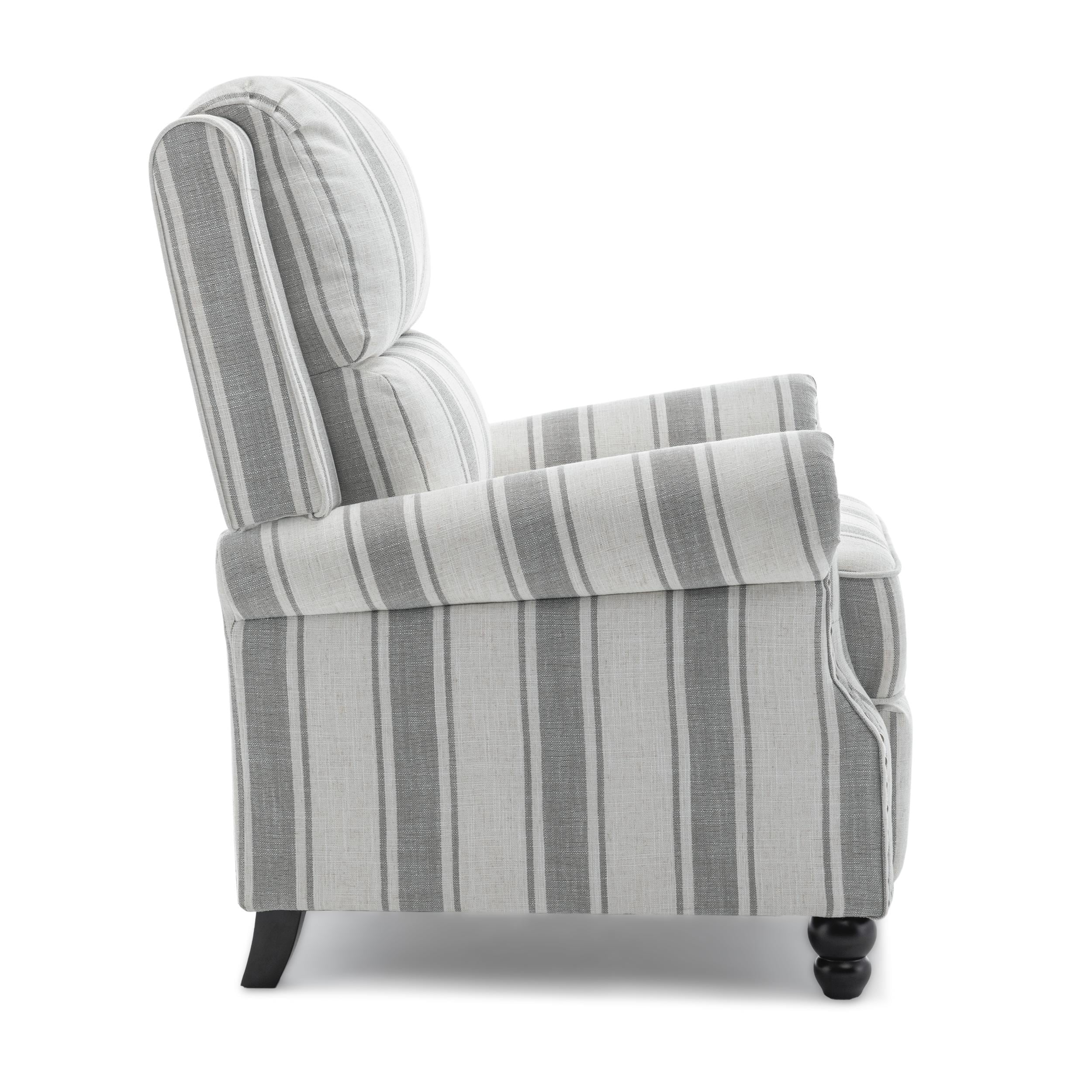 2 Set Manual Pushback Recliner Chair with Nailhead Trim