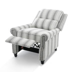 2 Set Manual Pushback Recliner Chair with Nailhead Trim