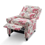 2 Set Manual Pushback Recliner Chair with Nailhead Trim