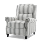 2 Set Manual Pushback Recliner Chair with Nailhead Trim