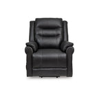 Otim Power Lift Recliner Chair, 35in, Heat Massage, Black Faux Leather